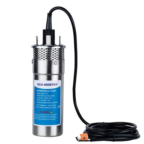 buy eco worthy  dc submersible deep  pump max flow gpm max head ft water pump