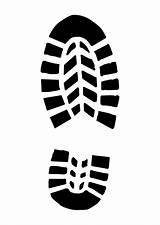 Footprint Coloring Clipart Clip sketch template