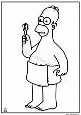 Homer Coloring Simpson Simpsons Pages Clipart Popular Library Magiccolorbook sketch template