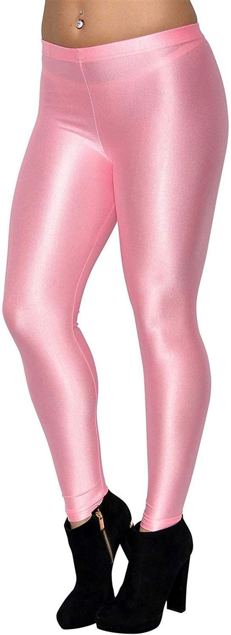 Buy Women S Shiny Satin Lycra Leggings Wtldrtlsplp1902 Pink Large