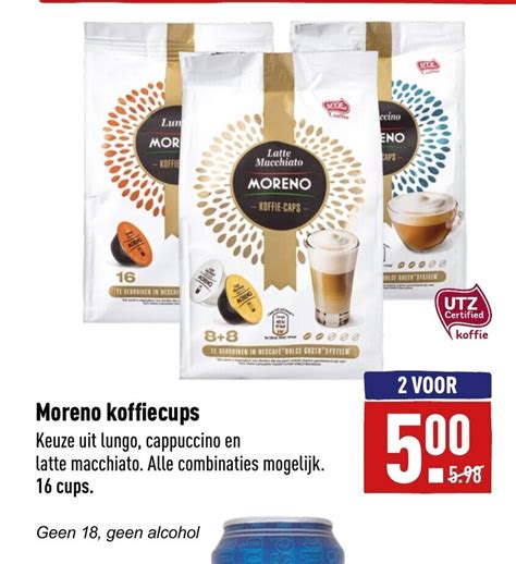 moreno koffiecups  voor  cups aanbieding bij aldi