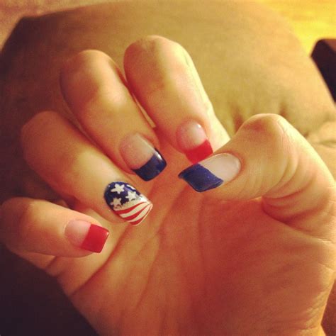 america america  style nails beauty finger nails ongles beauty