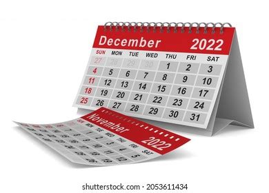 year calendar december isolated  stock illustration