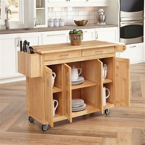 home styles natural kitchen cart  breakfast bar    home