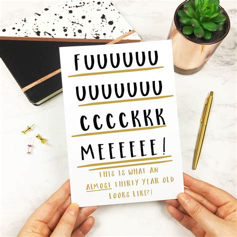 Almost 30 Funny Rude Humour Birthday Card By The New