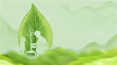 Green Leaves Environmental Protection Powerpoint Background For Free