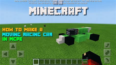 minecraft tutorial how to make a moving racing car in minecraft youtube