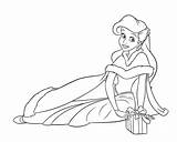 Coloring Princess Christmas Disney Pages sketch template