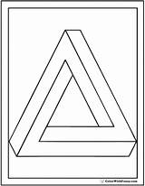 Coloring Triangle Pages Shape Penrose Color Squares Circles Triangles Colorwithfuzzy Print sketch template