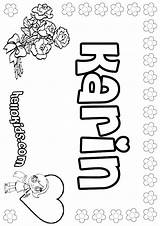 Karin Coloring Name Color Hellokids Print Pages sketch template