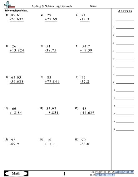 add  subtract money worksheets  learning addition