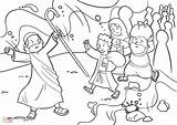 Moses Parting Colouring Fink Divyajanani sketch template