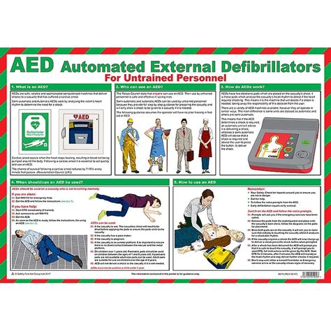 aed automated external defibrillators  untrained personnel laminated poster mm  mm