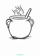 Coloring Cauldron sketch template