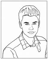 Bieber Colouring sketch template