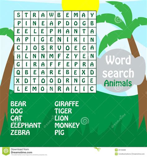 word search game  fun  learning