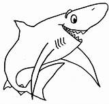 Shark Happy Coloring Template Animals Pages Colouring Animal Book sketch template
