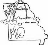 Missouri State Coloring Symbols Pages Printable sketch template