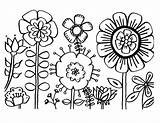 Garden Coloring Flower Pages Getcolorings Color sketch template
