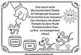 Souris Verte Comptine Maternelle Imprimer Des Enfant Nounoudunord Dessiner Dessins Couleur Papa sketch template