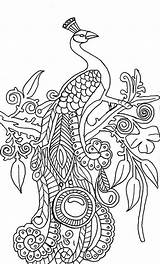 Peacock Coloring Pages Printable Adults Illustration Color Cool Green Drawing Peacocks Print Coloring4free Abstract Book Step Adult Illistration Sheets Simple sketch template