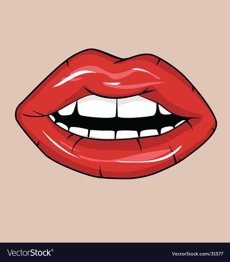 sexy red glossy lips royalty free vector image