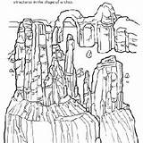 Coloring National Park Pages Caverns Carlsbad Parks Arches Education sketch template