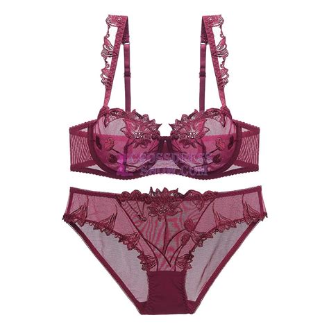 Women S Push Up Embroidery Bras Set Lace Lingerie Bra And Panties 15108