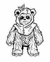 Ewok Coloring Getcolorings sketch template