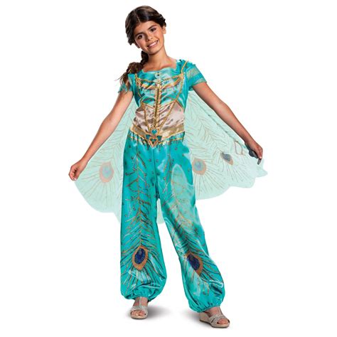 Girl S Jasmine Teal Classic Halloween Costume Aladdin