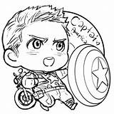 Chibi Captain America Tumblr Drawing Drawings Thor Face Lineart Reblog Capt sketch template