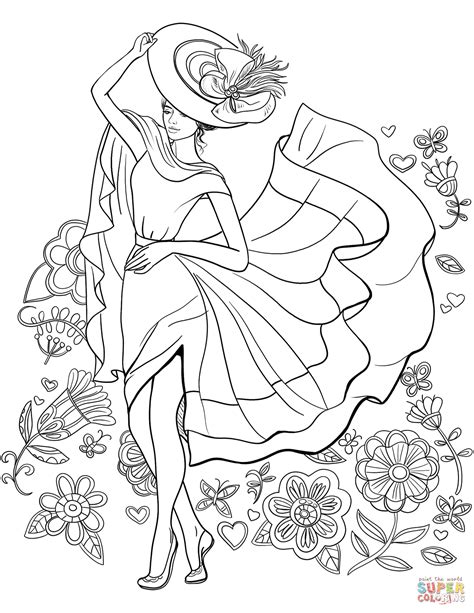 Pin Up Girl Coloring Pages At Free