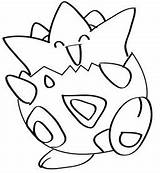Togepi Coloring Pokemon Pages Draw Characters Drawing Getdrawings Getcolorings Print sketch template