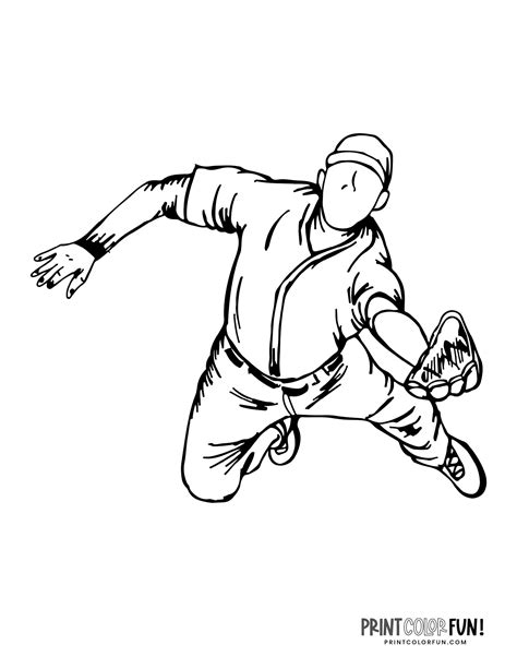 baseball player coloring pages  sports printables print color