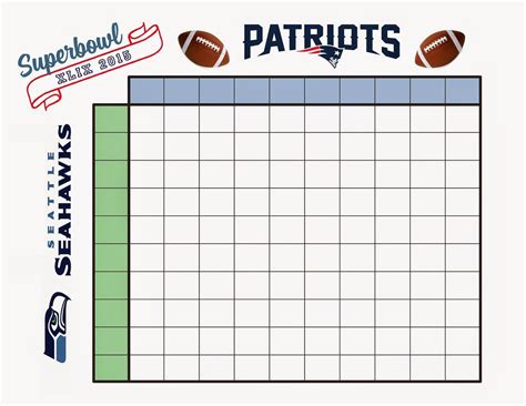 football pool squares printable