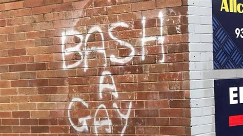 ‘bash a gay today homophobic graffiti sparks sydney manhunt the