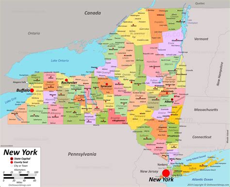york state map usa maps   york ny