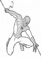 Colorare Spiderman Lancia Ragnatele Tegninger sketch template