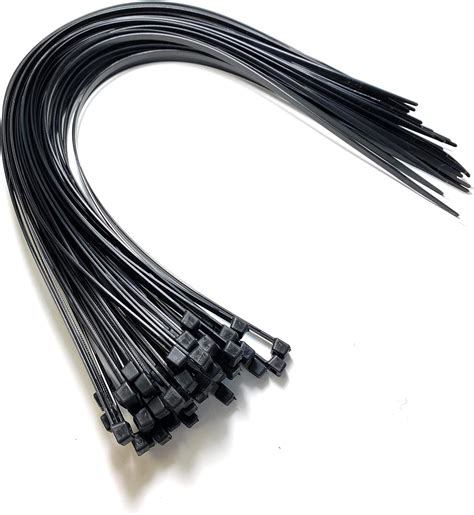 nylon plastic cable ties long  wide extra large zip ties black