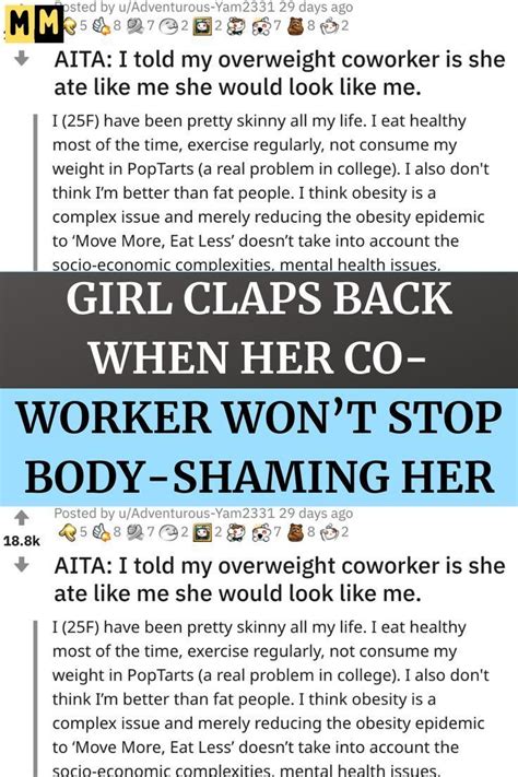 Girl Claps Back When Her Co Worker Wont Stop Body Shaming Her Ethereal