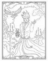 Mage Magician Tarot Wizardry sketch template