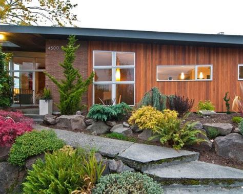 mid century house exterior design    natural magzhome modern landscape design