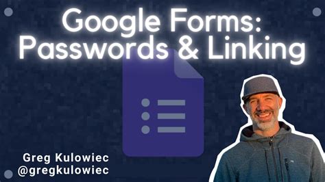 google forms passwords linking multiple forms youtube