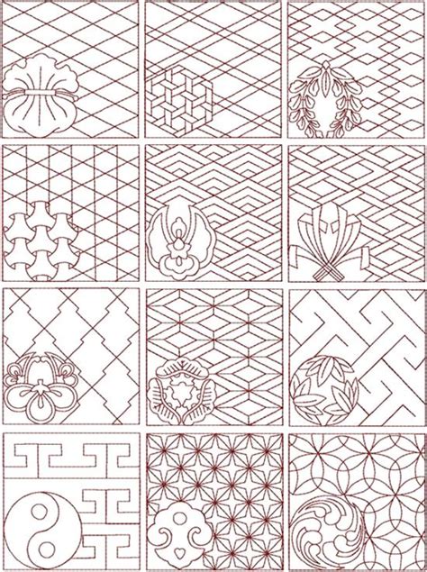 sashiko patterns  patterns