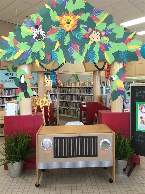 Wild About Summer Reading Jungle Library Display Jungle Theme