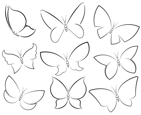 butterfly outline etsy