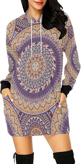 lumos3dprint indian mandala women s pullover hoodie sweatshirt dress at