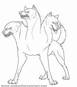 Cerberus Coloring Drawings Dog Greek Mythology Line Creatures Lineart Mythical Outline Creature Bing Drawing Easy Wolf Pages Headed Draw Three sketch template