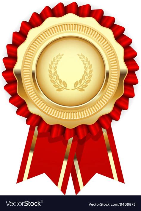 blank award template rosette  golden medal