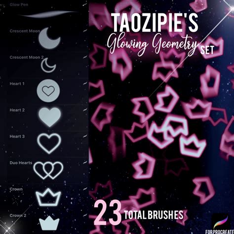 taozipies glowing geometry  procreate